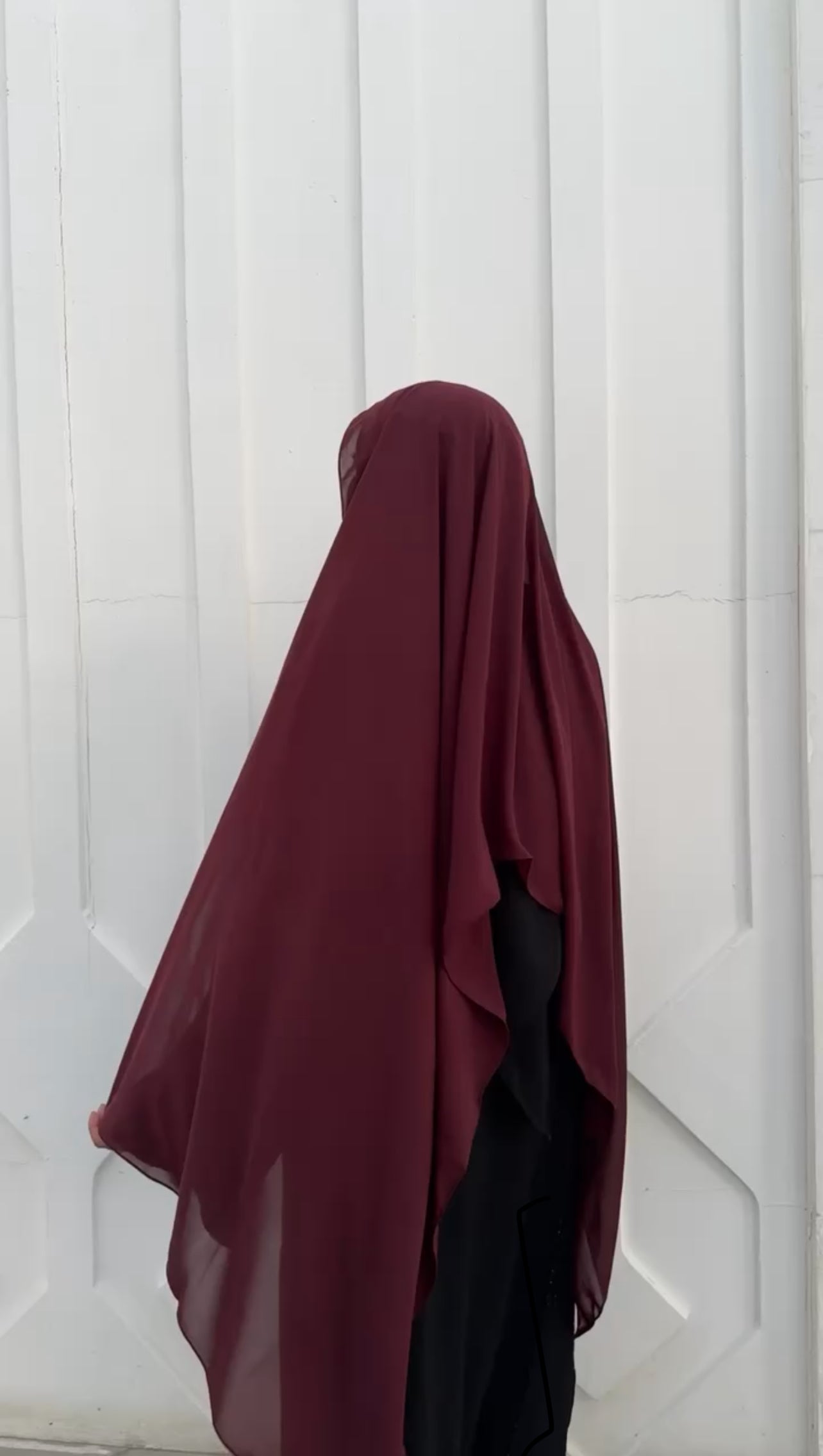 Maroon Hijab with Elastic Band